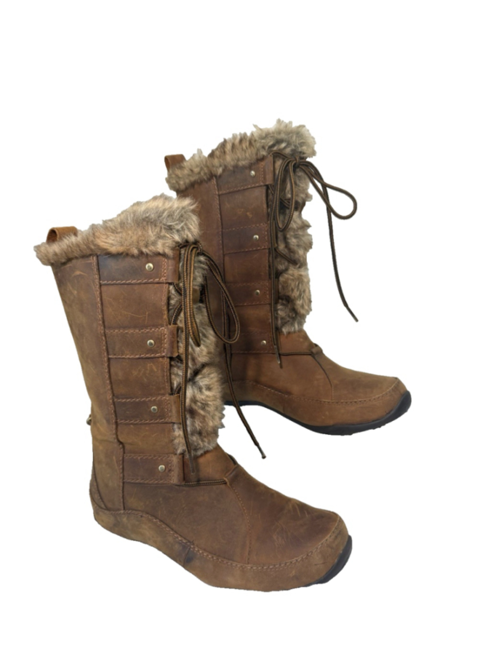 The North Face Abby IV Luxe Boots Tan Suede Primaloft Winter Snow Boots 7.5